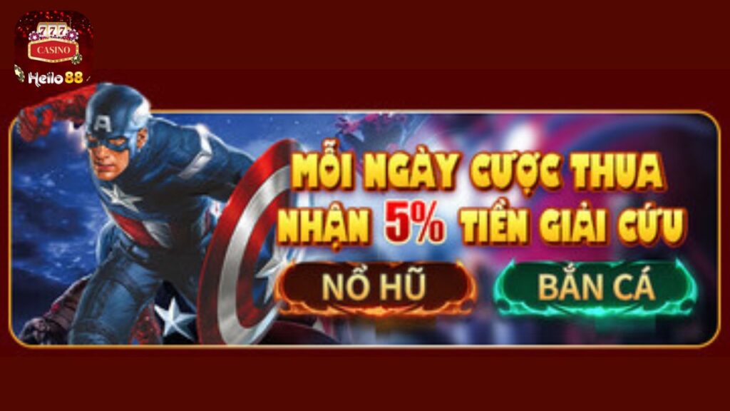 Mỗi ngày thua cược nhận 5% tiền giải cứu